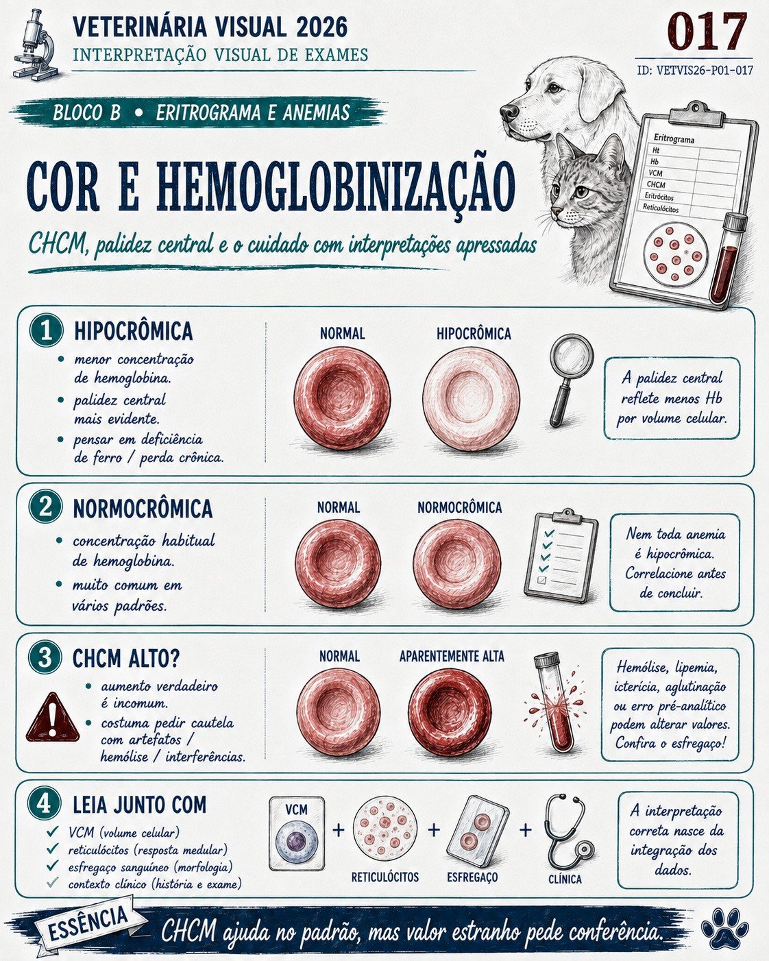 Cor e hemoglobinização